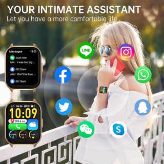 Coollia Smartwatch, 2.01'' Reloj Inteligente Hombr