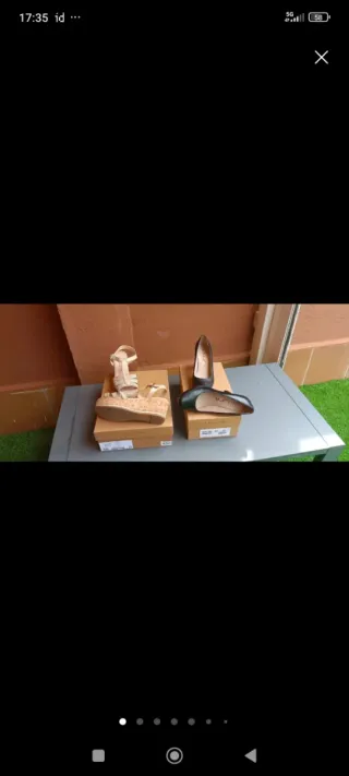 Zapatos de vestir y sandalias doradas 30 cada par