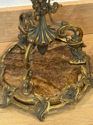 Pareja Candelabros Bronce Siglo XIX-XX