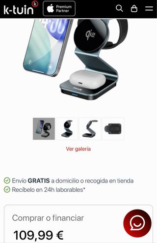 Cargador inalámbrico 3 en 1 Qi2 Friendly