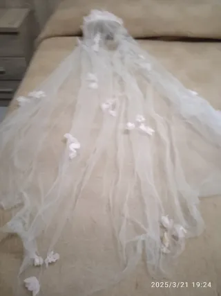 Vestido de Novia Blanco de gasa