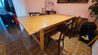 Mesa de comedor extensible madera 2.22m