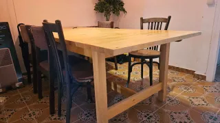 Mesa de comedor extensible madera 2.22m