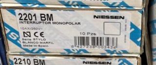 3 Interruptores Niessen Stylo 2201 BM