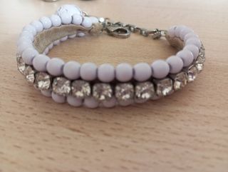 Bellissimo bracciale Radà, perle bianche e strass