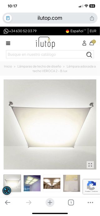 Lámpara Vela de tela , con accesorios de metal .