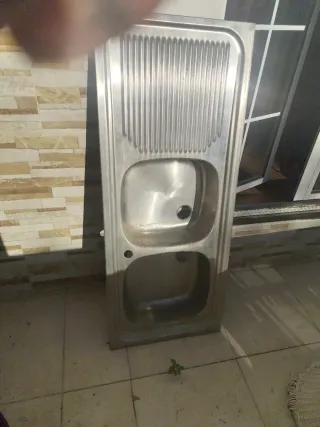 Fregadero doble seno acero inoxidable