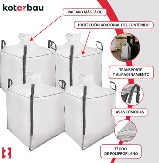 KOTARBAU® 2 sacos grandes de 90 x 90 x 160 cm, est