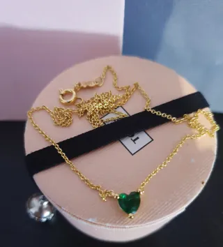 Colgante Tous Corazón Verde Oro