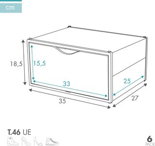 AKTIVE Max Home Cajas de zapatos plástico, Juego d