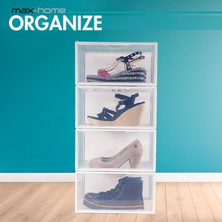 AKTIVE Max Home Cajas de zapatos plástico, Juego d