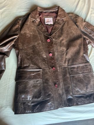 Chaqueta de piel marrón Talla 52