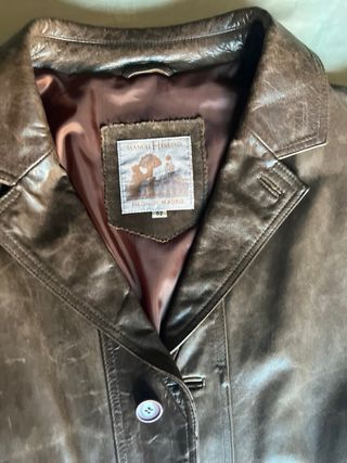 Chaqueta de piel marrón Talla 52