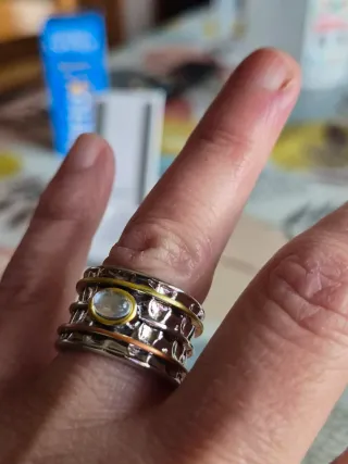 Anillo Vintage Chapado Oro y Plata