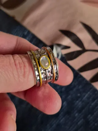 Anillo Vintage Chapado Oro y Plata