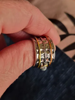 Anillo Vintage Chapado Oro y Plata