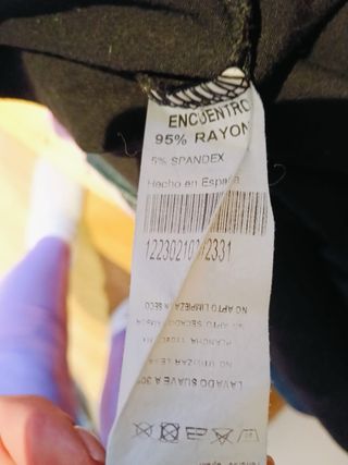 Top negro Encuentro con espalda de encaje Talla L