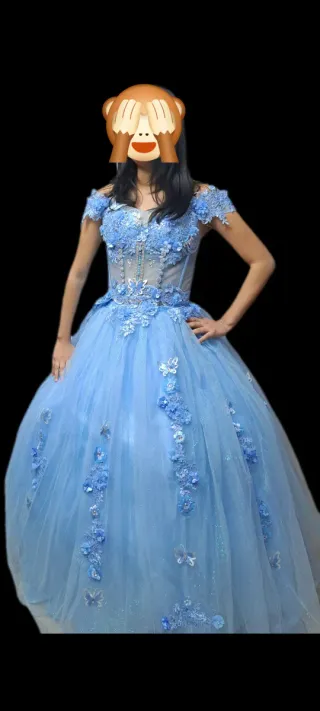 Vestido de fiesta 15 años azul