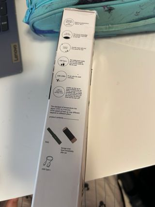 Plancha de pelo rosa, portatil con USB para cargar