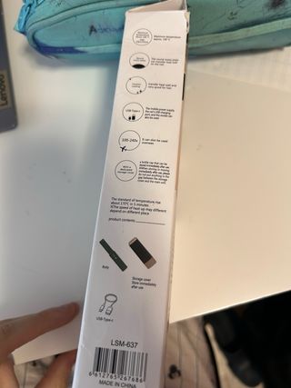 Plancha de pelo rosa, portatil con USB para cargar