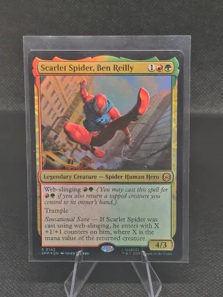 MTG SPM Scarlet Spider Ben Reilly R #142 Foil NM