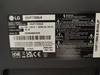 TV LG 55 4K UHD HDR Smart TV 2022