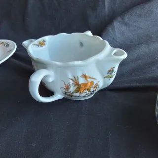 Porcelana Francesa Antigua Decorada