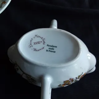 Porcelana Francesa Antigua Decorada