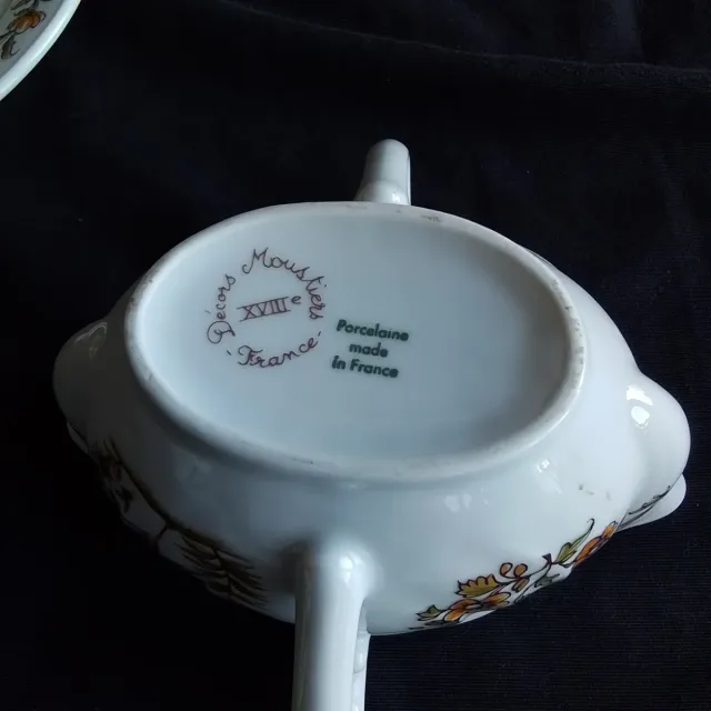 Porcelana Francesa Antigua Decorada