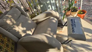 Sillón relax beige deslizante