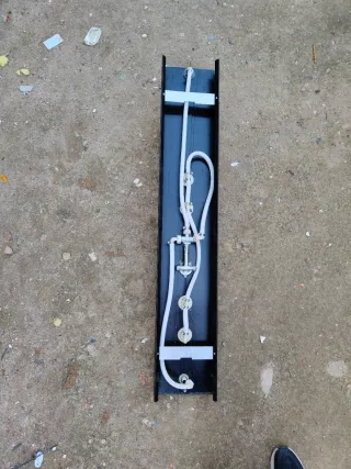 Panel Ducha Negro con Jets y Alcachofa