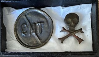 Guerra civil, CNT, batallon de la muerte. Emblemas