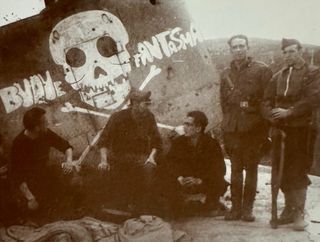 Guerra civil, CNT, batallon de la muerte. Emblemas