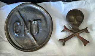 Guerra civil, CNT, batallon de la muerte. Emblemas