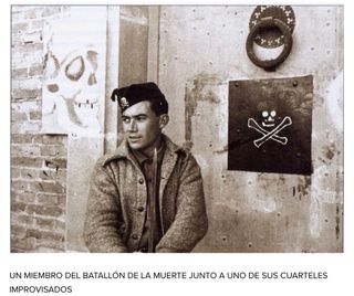 Guerra civil, CNT, batallon de la muerte. Emblemas