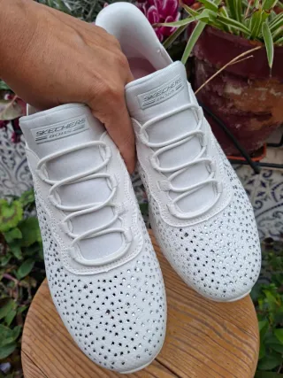 Zapatillas Skechers Blancas Brillantes