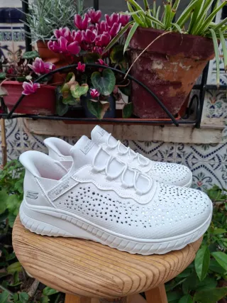 Zapatillas Skechers Blancas Brillantes
