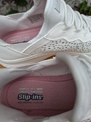 Zapatillas Skechers Blancas Brillantes