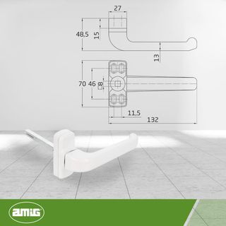 Amig - Manilla de Aluminio de Roseta para Puerta -