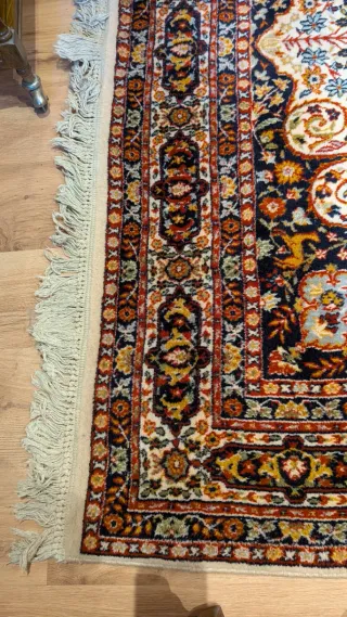 Alfombra persa clásica beige multicolor