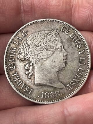 2 Escudos Isabel II 1868