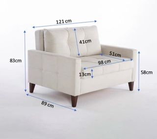 Sofá Cama Azul Tela