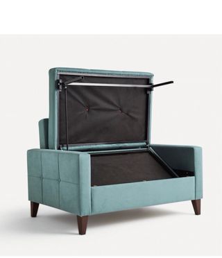 Sofá Cama Azul Tela