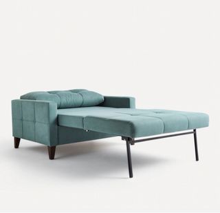 Sofá Cama Azul Tela