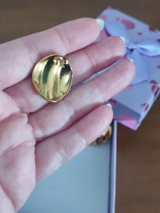 Orecchini in acciaio placcato oro