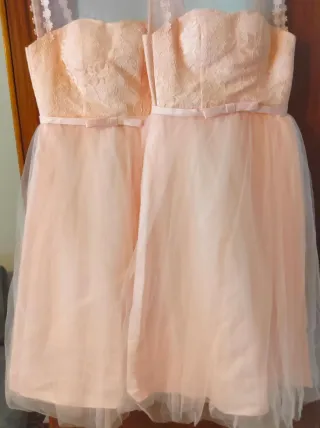 Abiti da cerimonia rosa pizzo e tulle