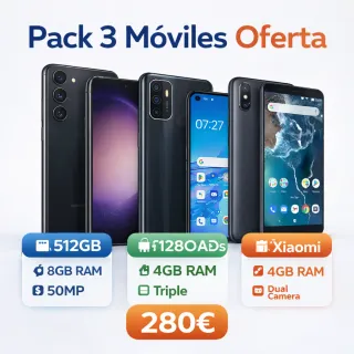 Lote 3 móviles: Samsung S23+, Oppo A53s, Xiaomi Mi