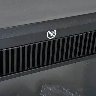 Chimenea eléctrica decorativa negra