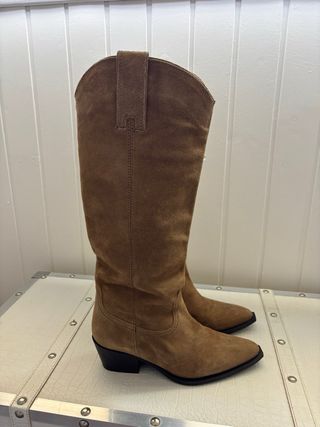 Botas Zara Piel Serraje Marrones