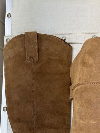 Botas Zara Piel Serraje Marrones